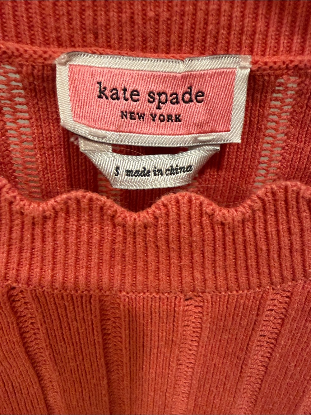 Kate Spade Pointelle Ribbed Sweater Size Small - Picture 5 of 9